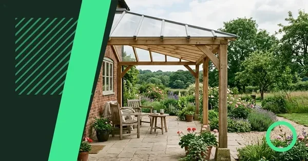 Lean-to veranda: attached shelter for 5 garden scenarios
