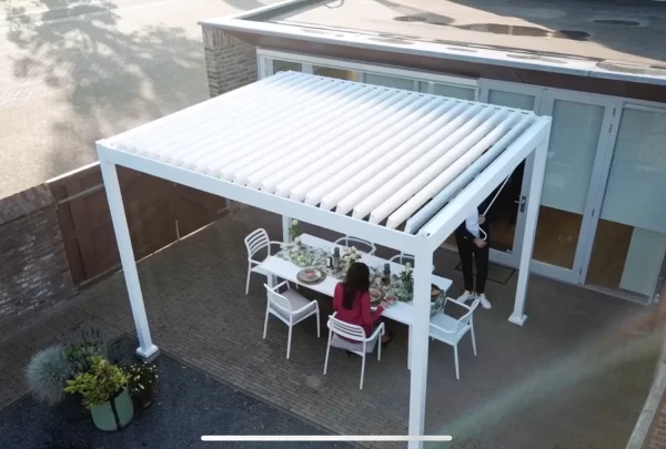 Nova Titan 3m x3m Square Aluminium Pergola White