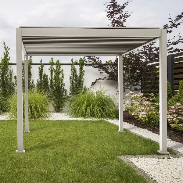 Nova - Proteus Aluminium Pergola - 3m x 3m Square - White